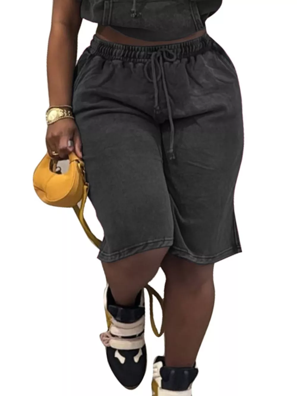 Hooded Crop Top and Shorts Set, image 9