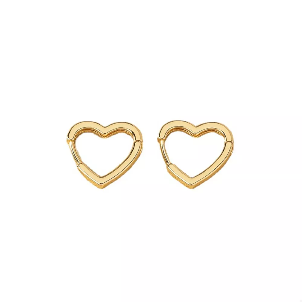 Alloy Heart Shape Hoop Earrings, image 6