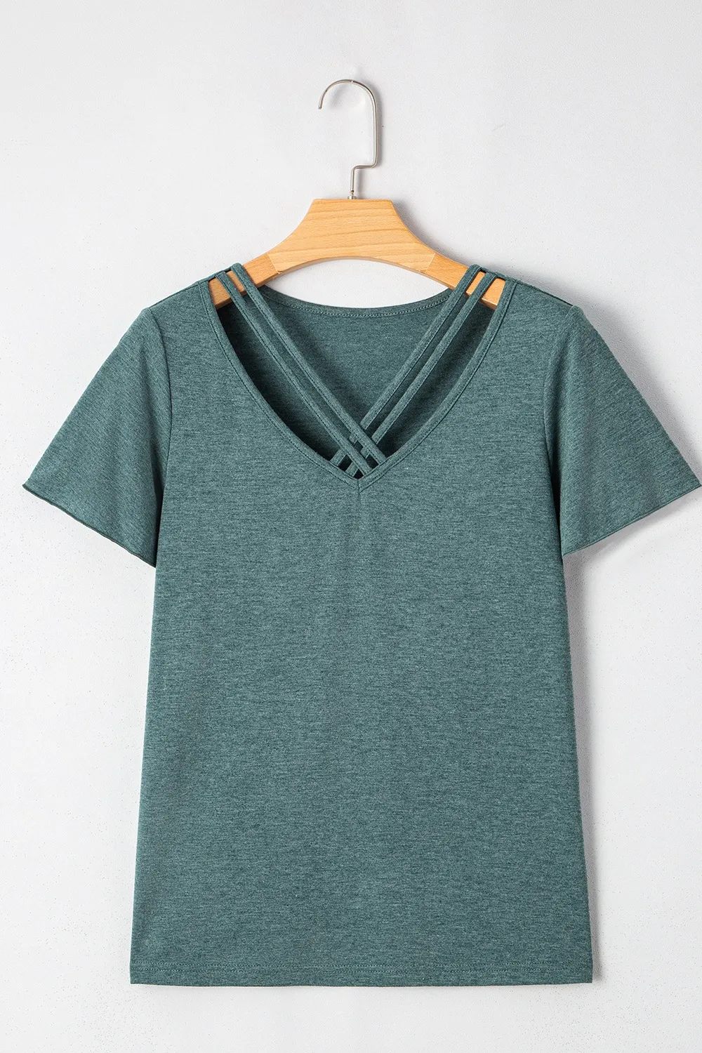 V-Neck Short Sleeve T-Shirt, image 7