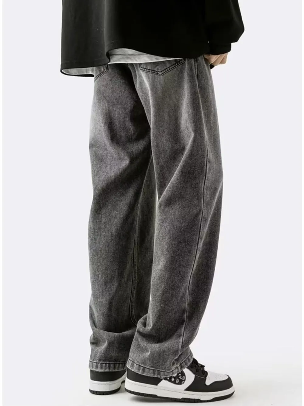 Men's Plus Size Wide Leg Relaxed Fit Jeans, image 10