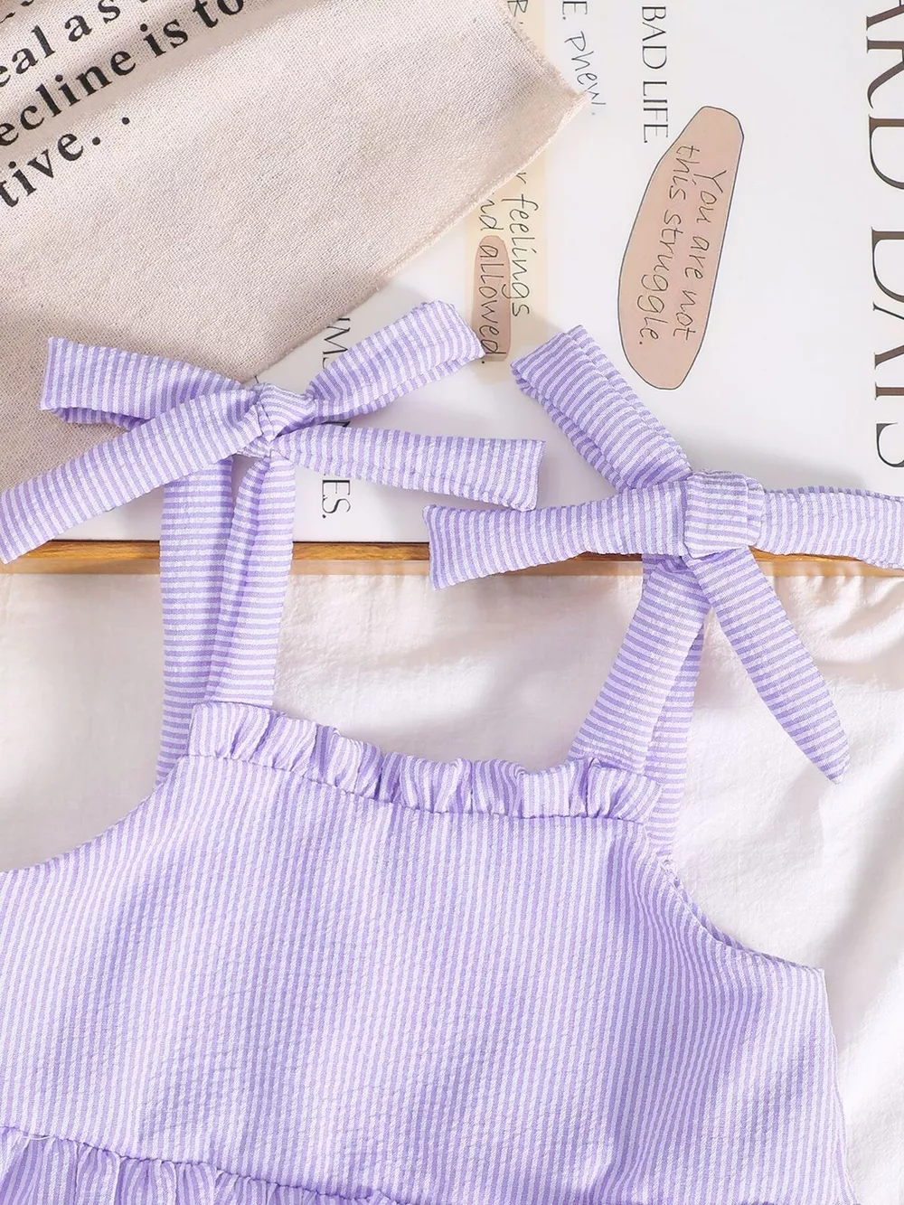 Children's Tie Strap Top & Layered Skirt Set, image 7