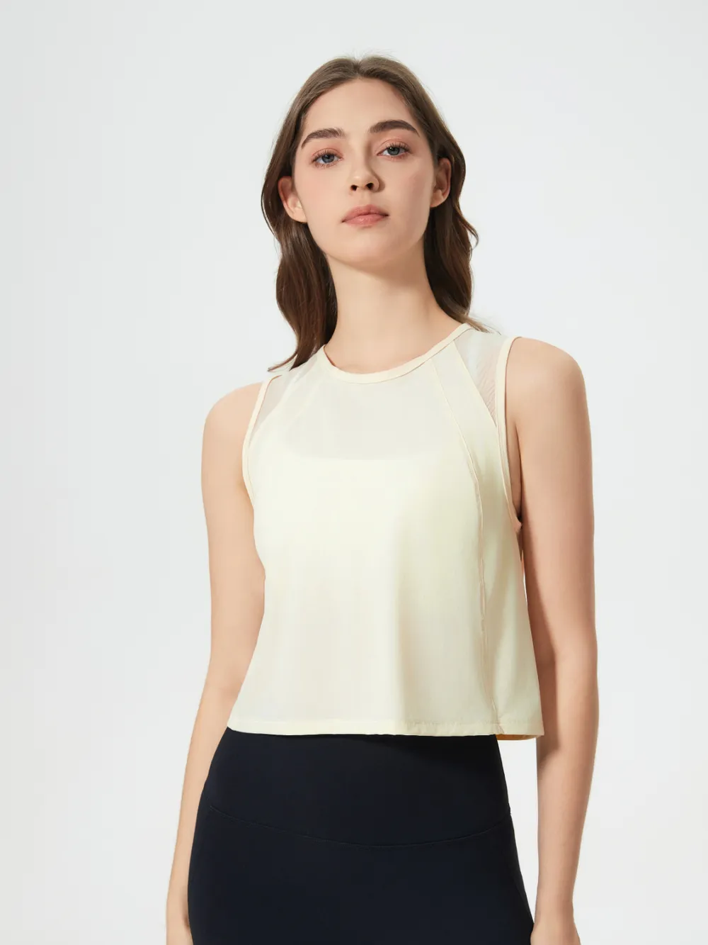 Round Neck Cropped Active Tank, image 22