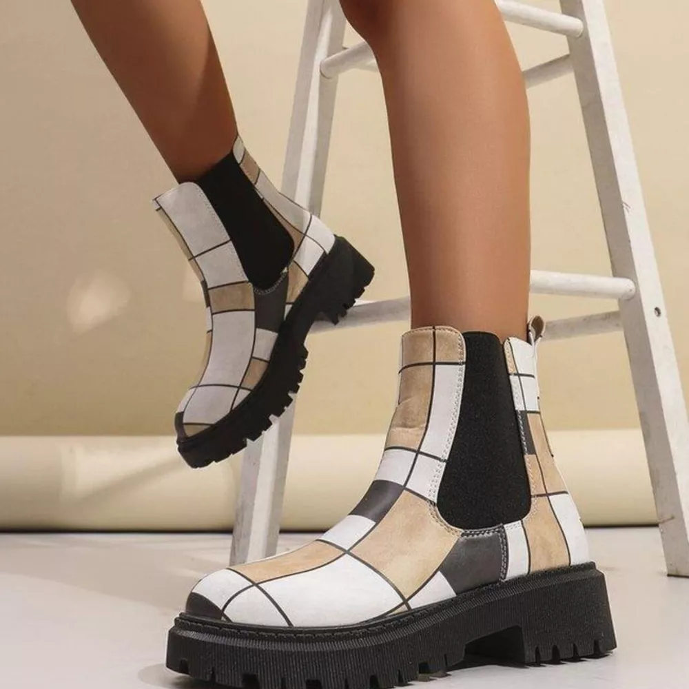 Round Toe Chunky Heel Ankle Boots, image 8