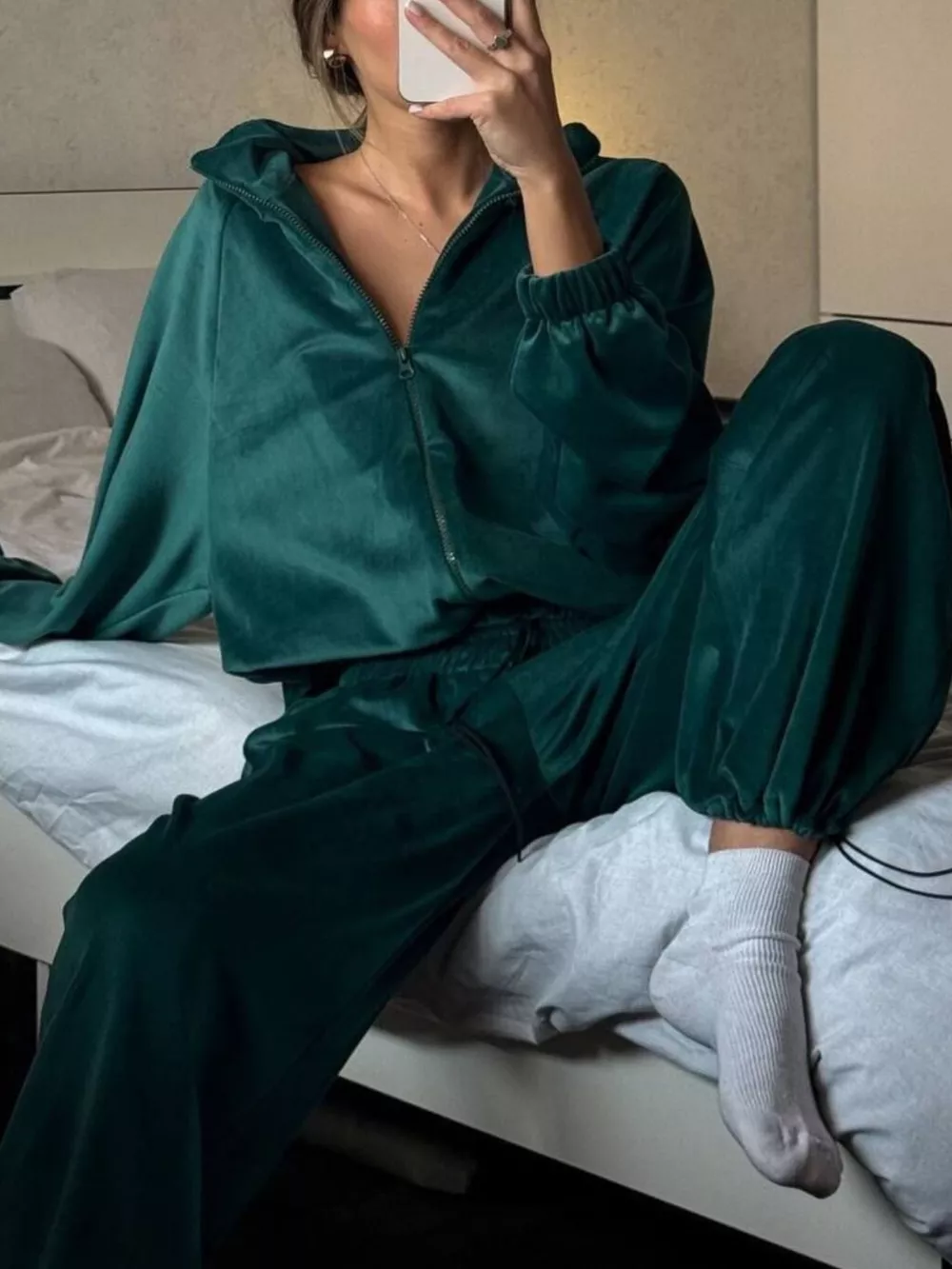 Zip-Up Hoodie and Joggers Set, image 11