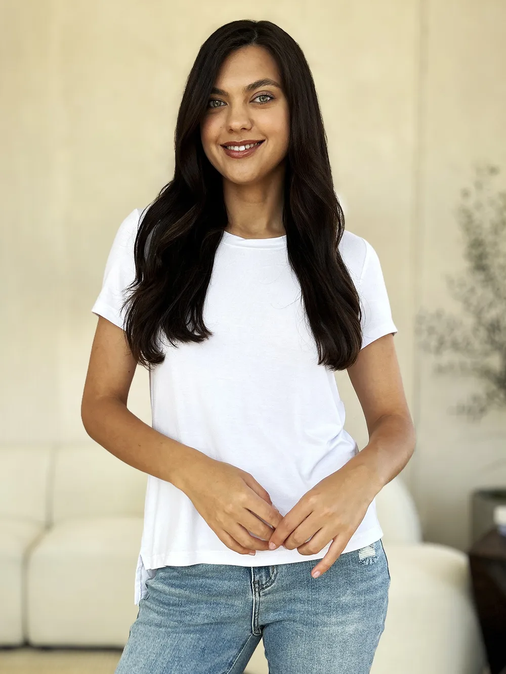 Full Size Round Neck Short Sleeve T-Shirt, image 28