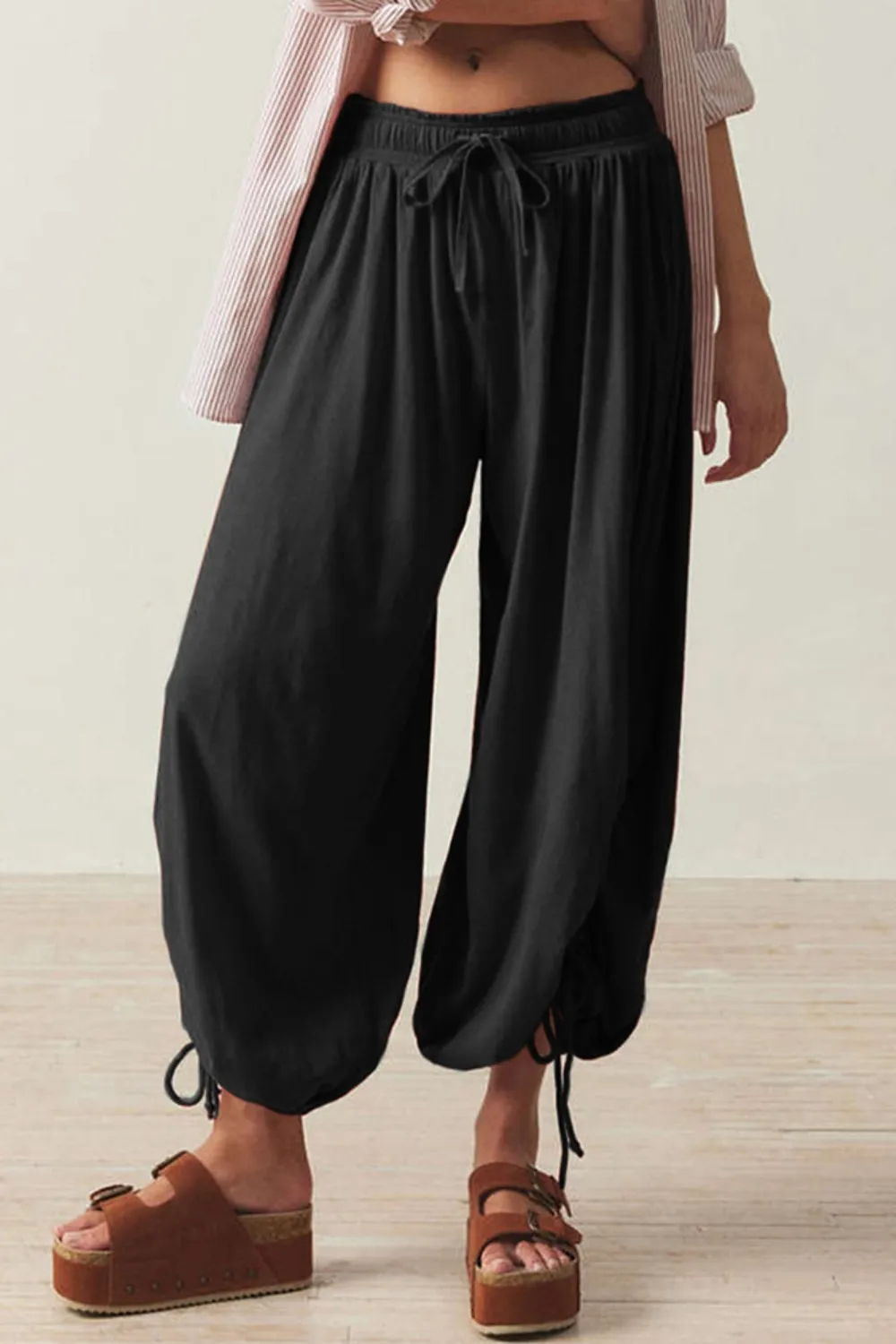 Drawstring Ruched Pants, image 15