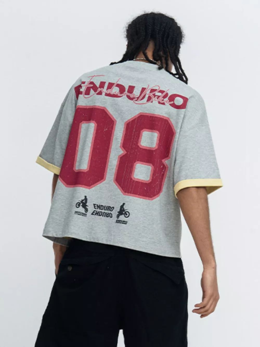 Men's Graphic Short Sleeve T-Shirt with Contrast Trim, image 5