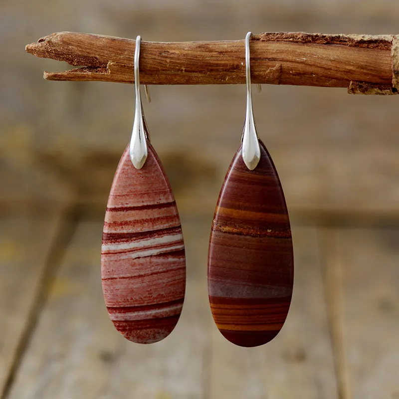 Natural Stone Waterdrop Shape Earrings, image 4