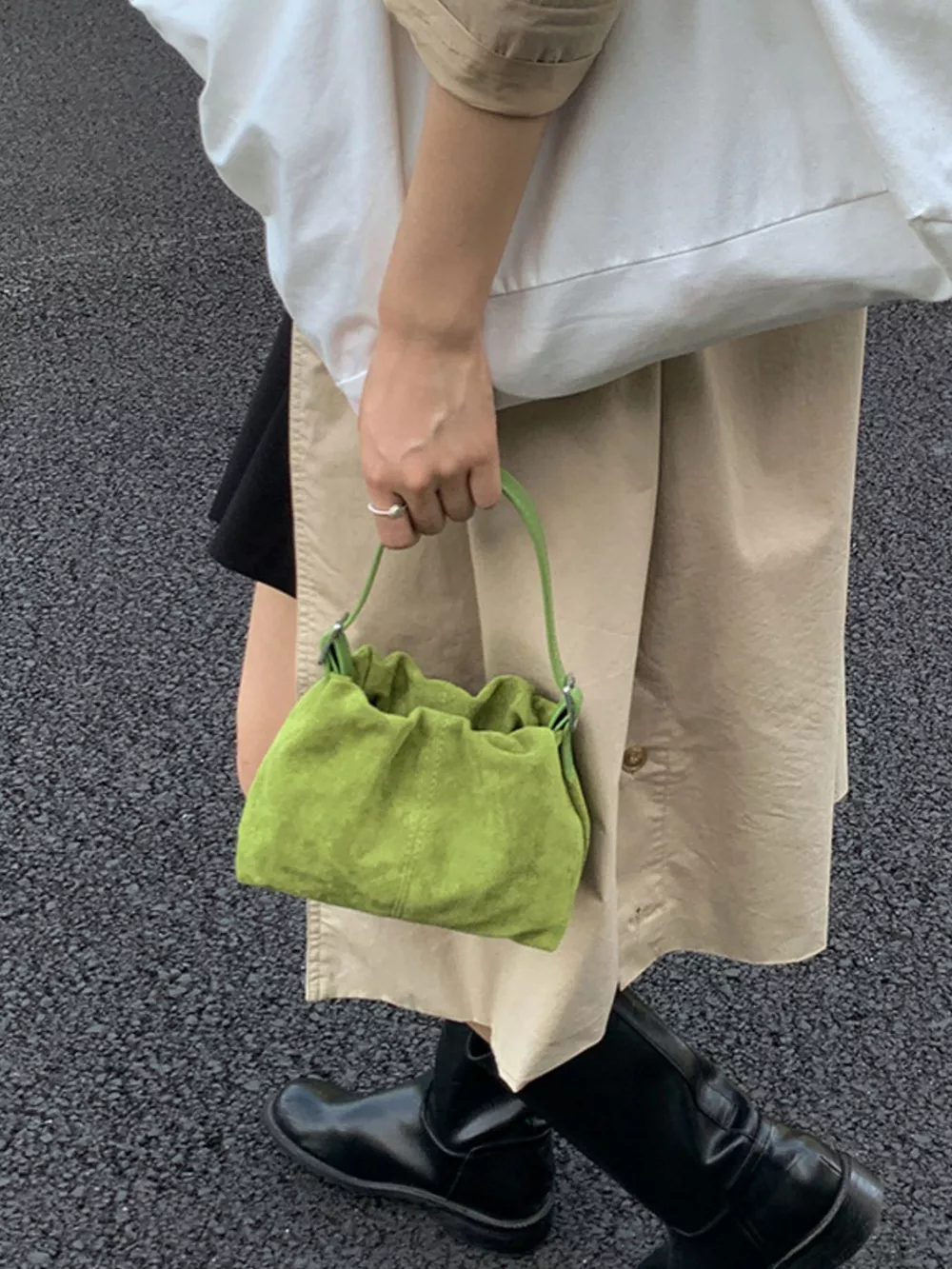 Suede Adjustable Strap Crossbody Bag, image 3