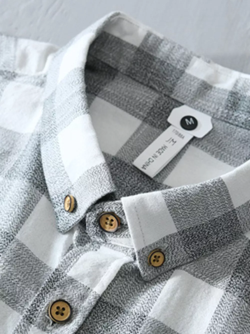Men's Plus Size Plaid Button-Down Long Sleeve Shirt, image 3