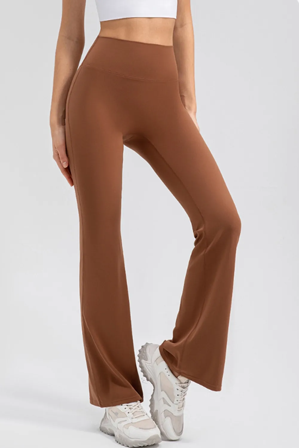 Wide Waistband High Waist Bootcut Active Leggings, image 5