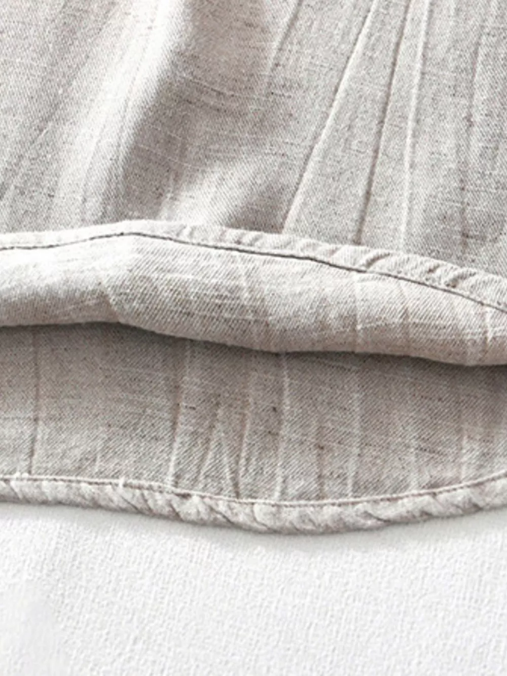 Men's Plus Size Button Detail Short Sleeve Blouse, image 6