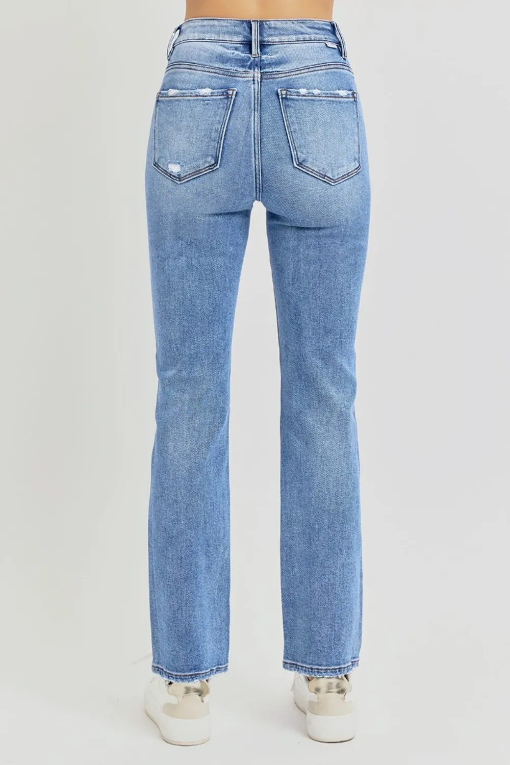 Full Size Distressed High-Rise Ankle Straight Jeans, image 4