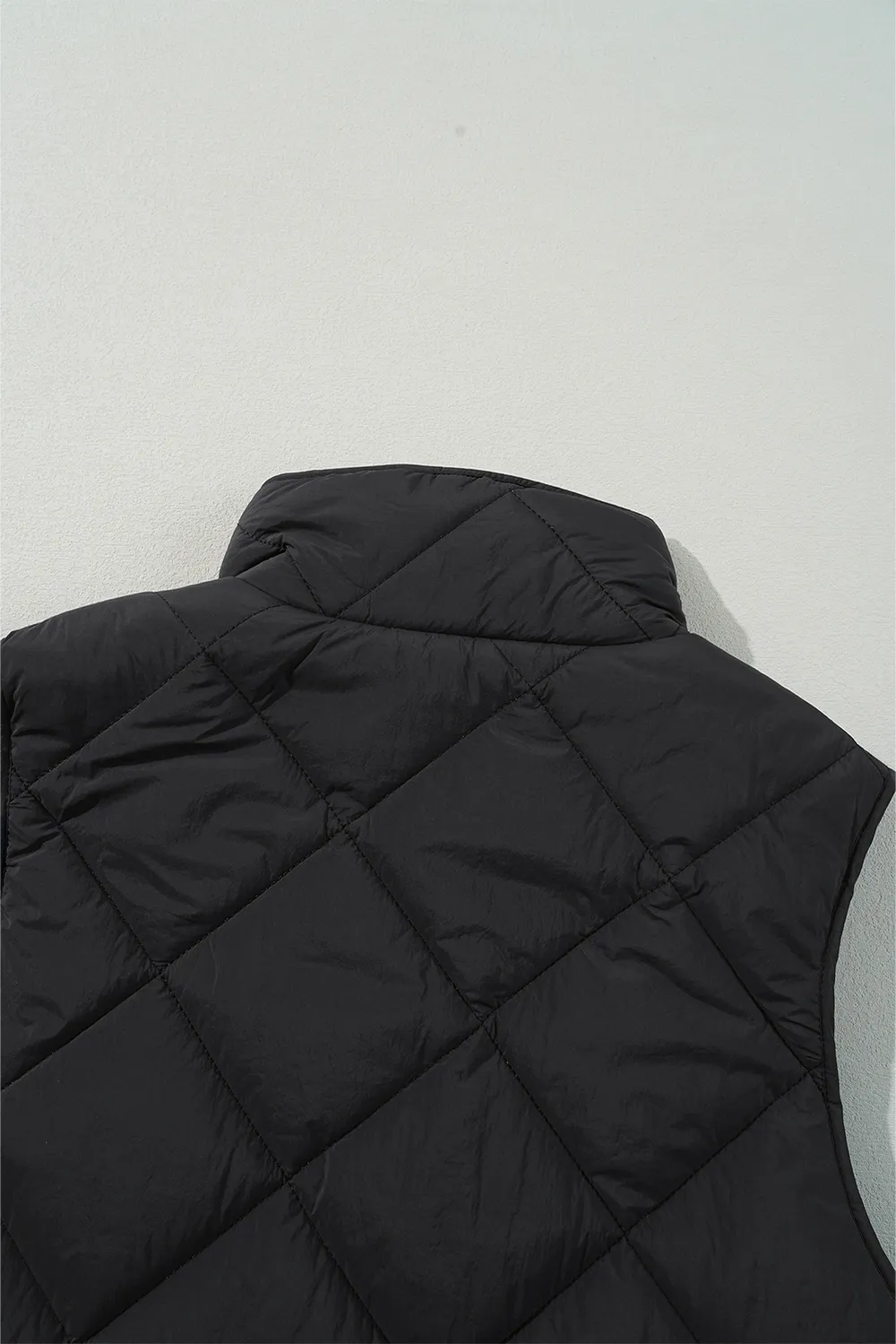 Snap Down Texture Vest Coat with Pockets, image 14