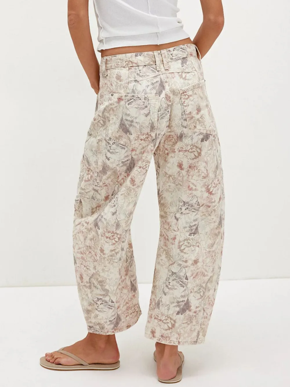 Printed Wide Leg Jeans, image 10