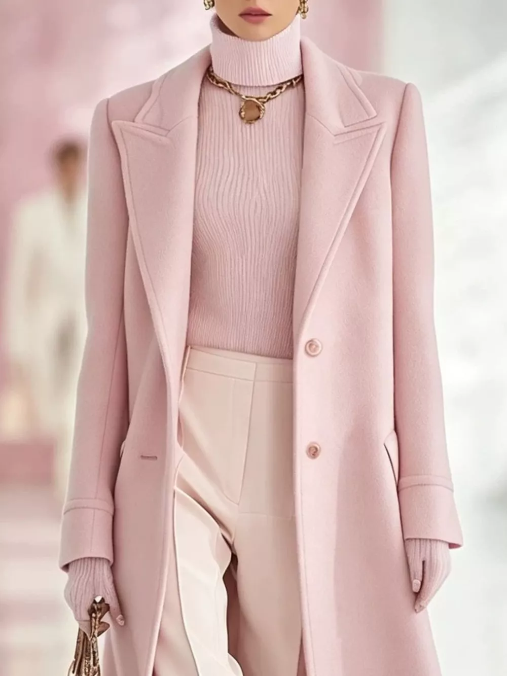 Lapel Collar Longline Coat, image 2