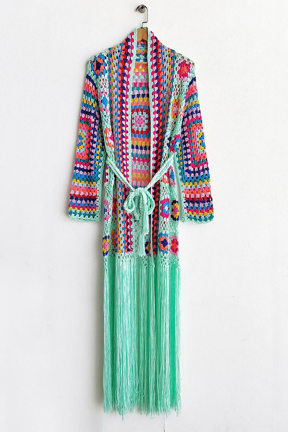 Fringe Tied Long Sleeve Cardigan, image 15