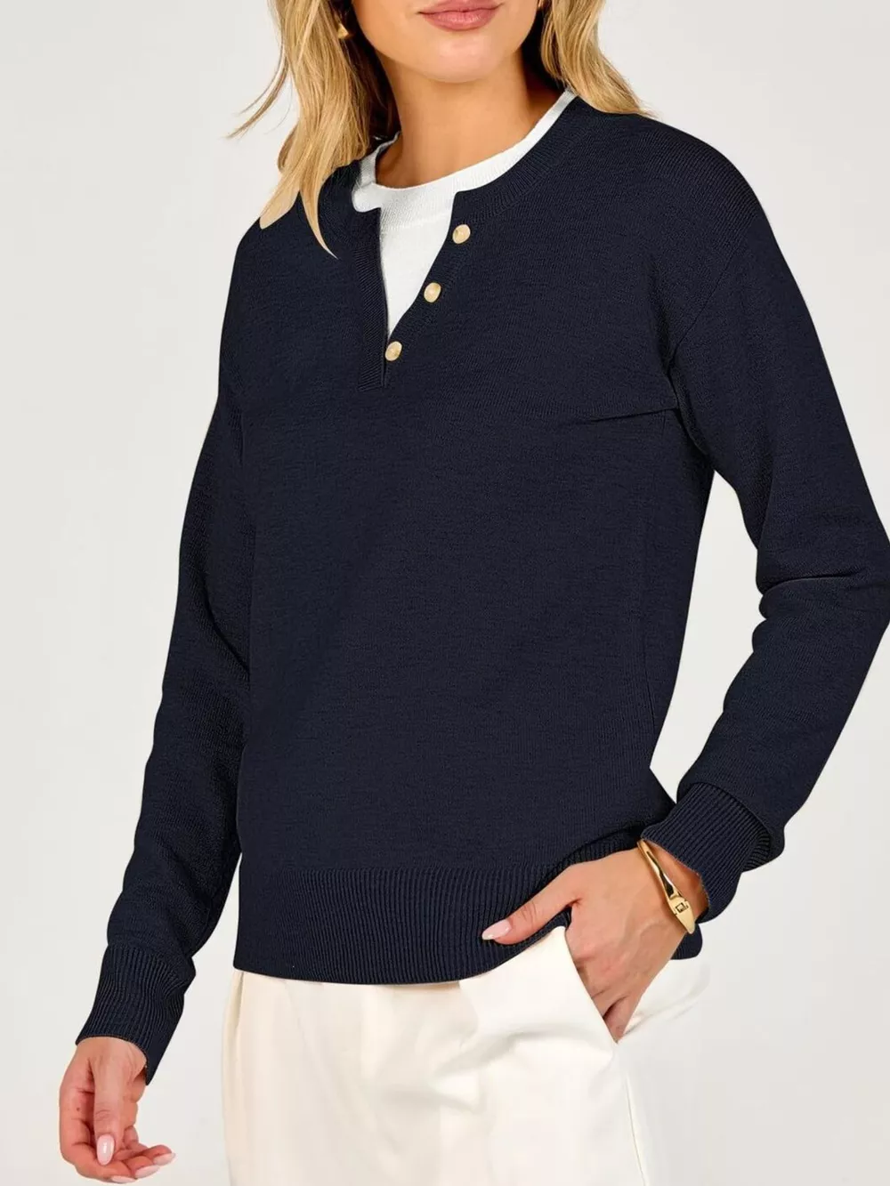 Long Sleeve Dropped Shoulder Sweater, image 12