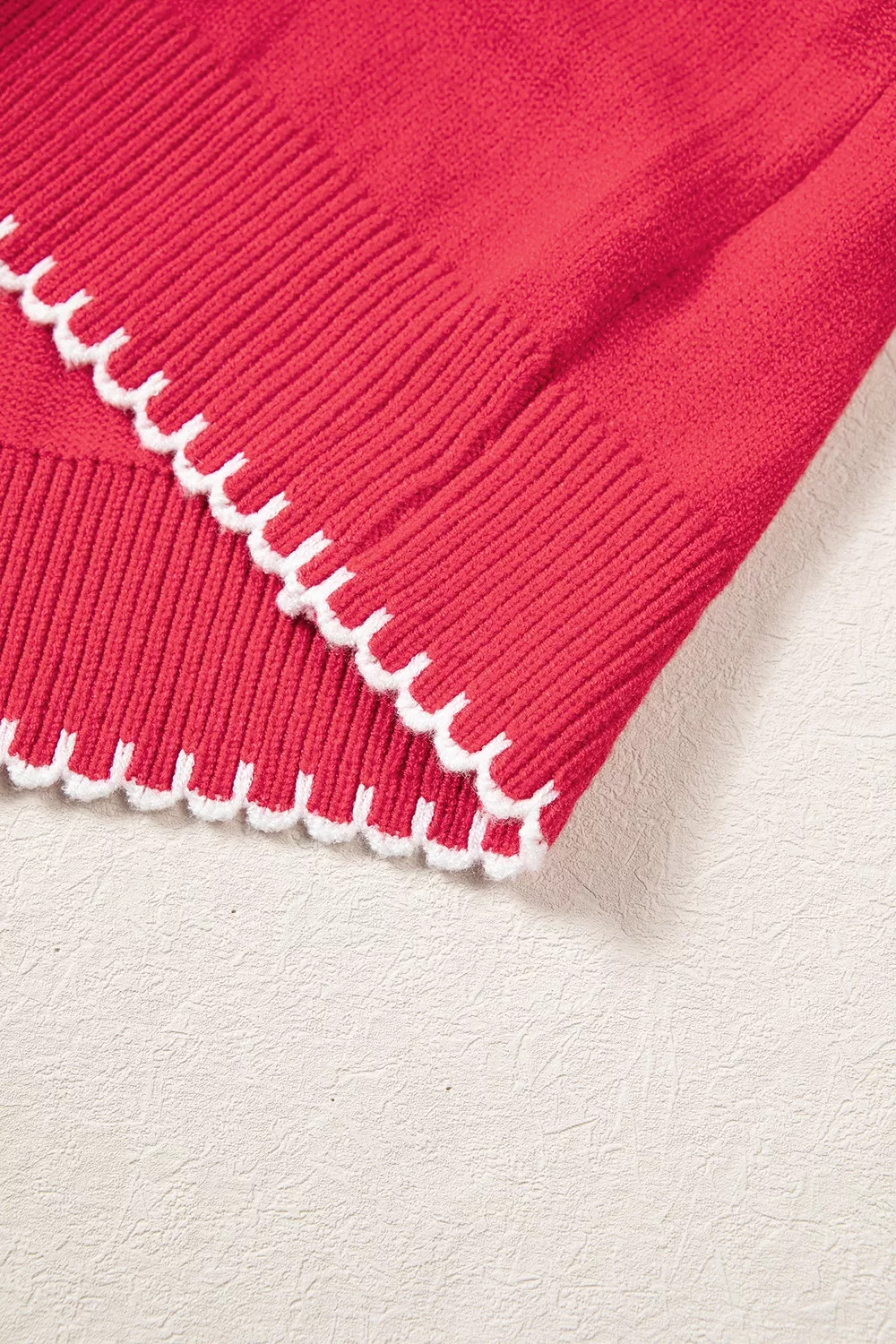 Stitched Detail Christmas Tree Holiday Casual Sweater, image 8