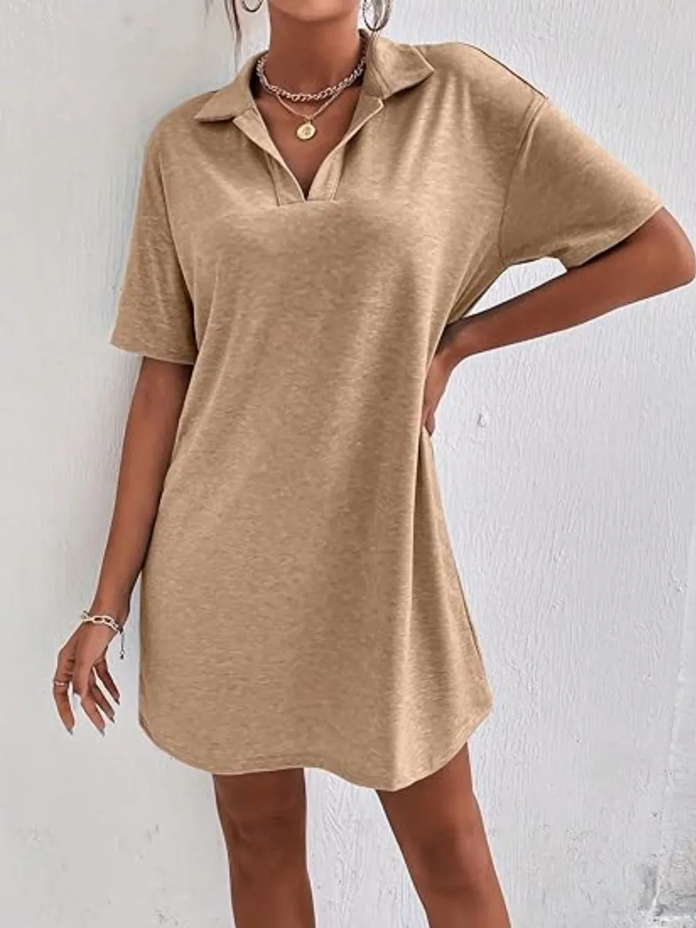 Johnny Collar Short Sleeve Polo Dress, image 11