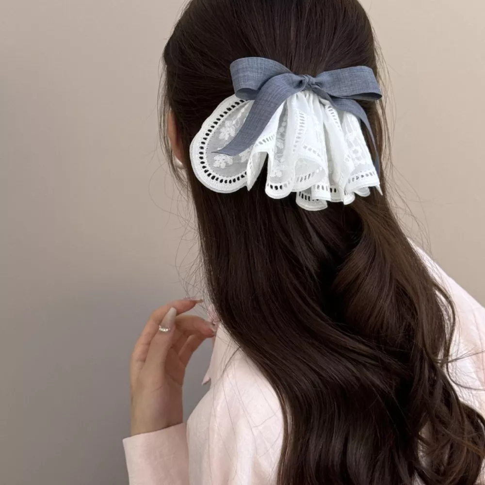 Lace Hair Clip with Ribbon, image 5