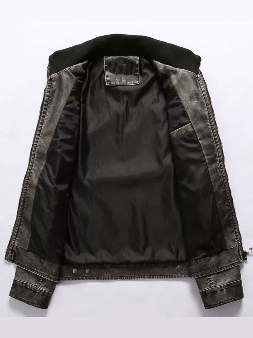 Men's Full Size Zip Up Long Sleeve Jacket Plus Size, image 3