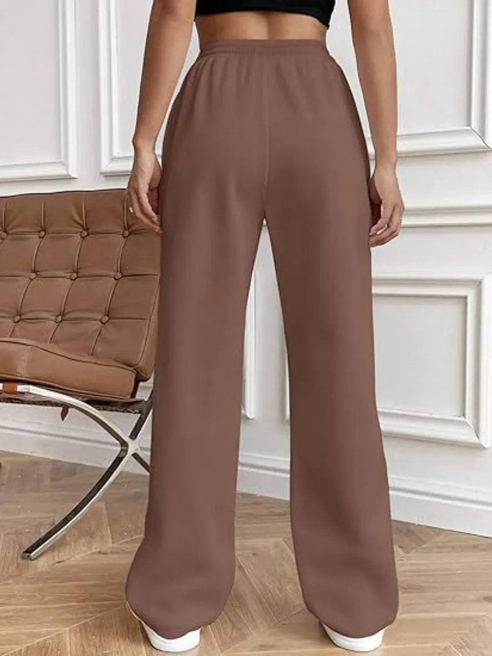 Drawstring Wide Leg Pants with Pockets, image 11