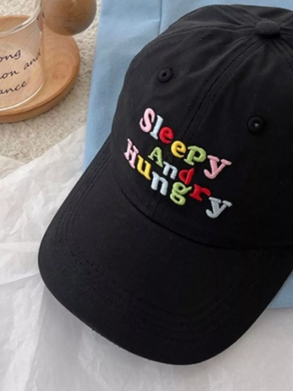 Letter Embroidered Baseball Cap, image 3