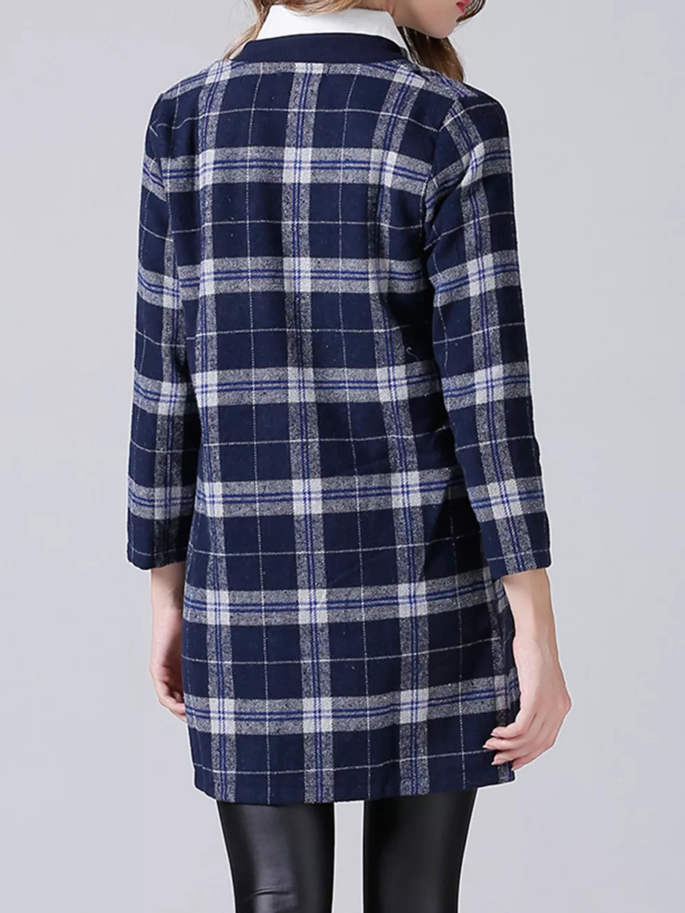 Plus Size Plaid Button-Down Longline Shirt, image 7
