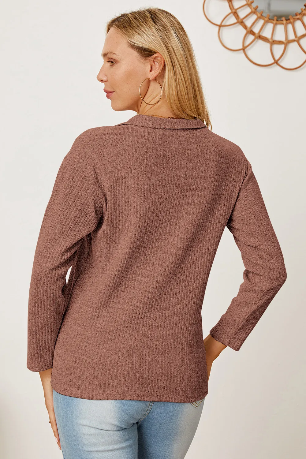 Collared Neck Dropped Shoulder T-Shirt, image 16