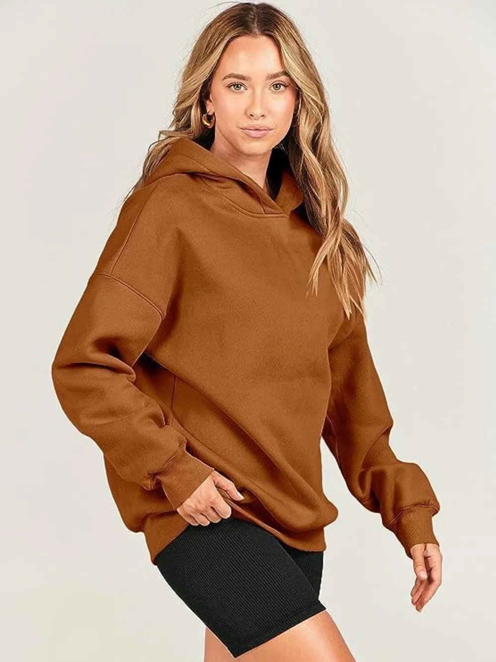 Dropped Shoulder Long Sleeve Hoodie, image 23