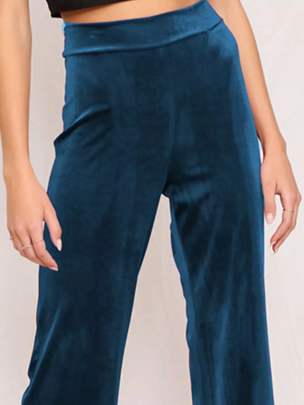Full Size Velvet Wide Leg Pants Plus Size, image 14