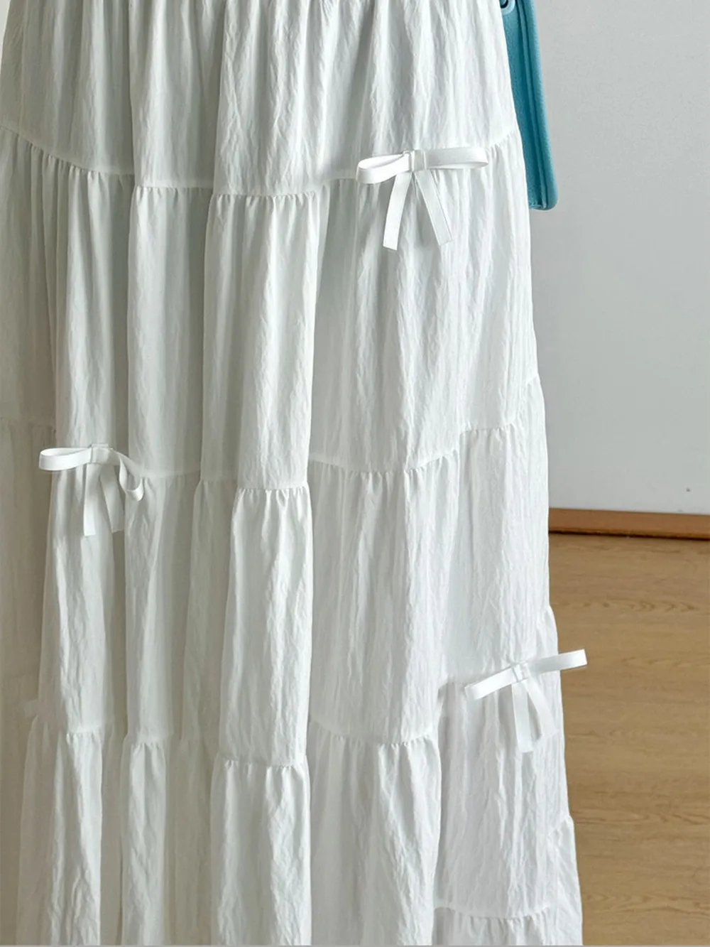 Tiered Elastic Waist Maxi Skirt, image 7