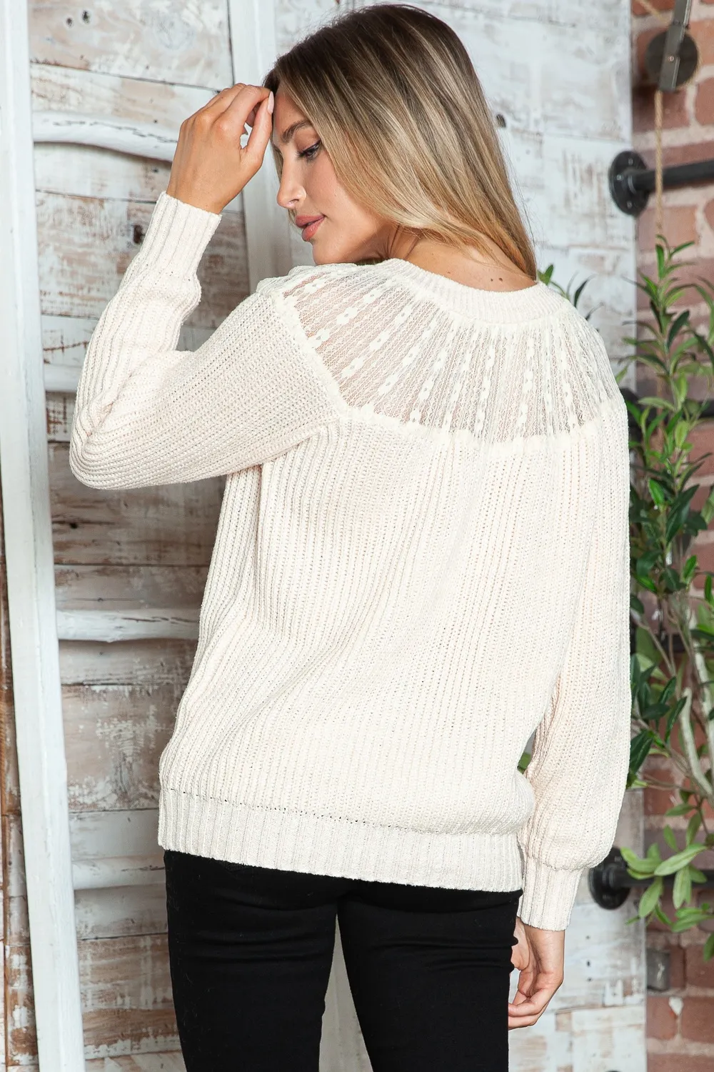 Round Neck Rib-Knit Sweater, image 9