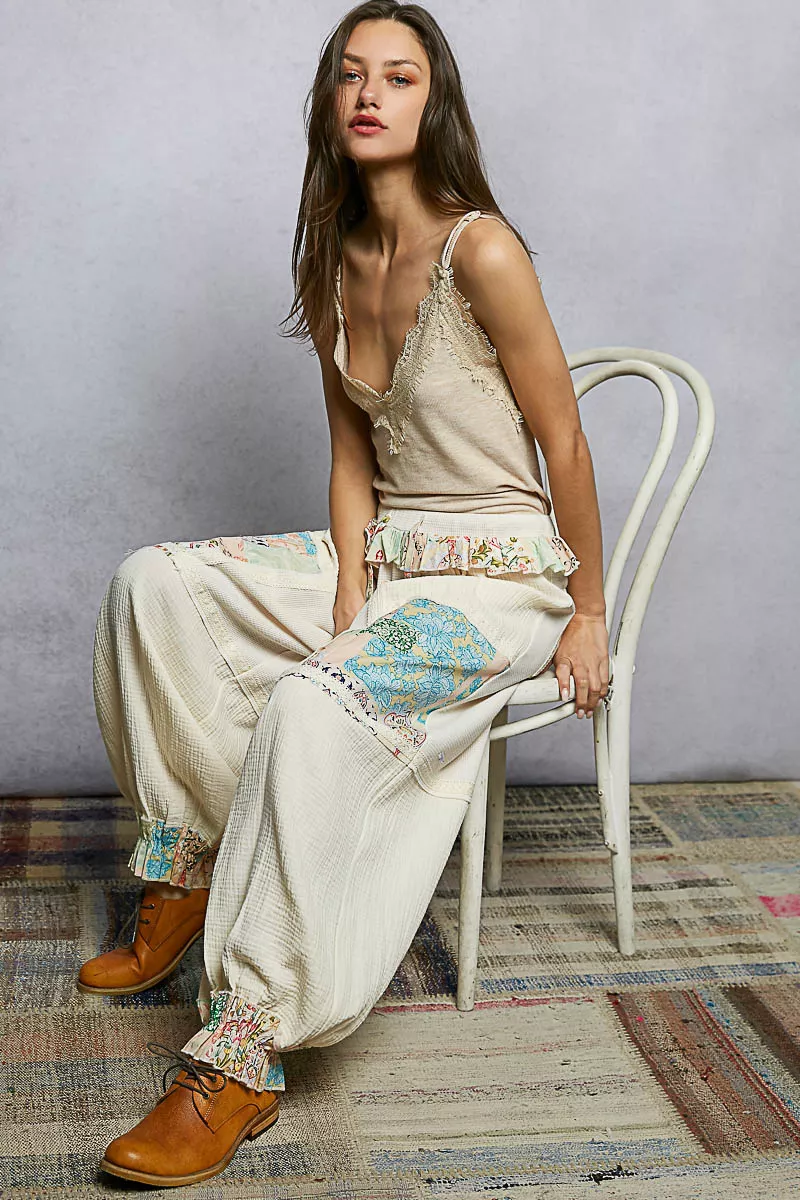 Lace Detail V-Neck Ribbed Cami, image 6
