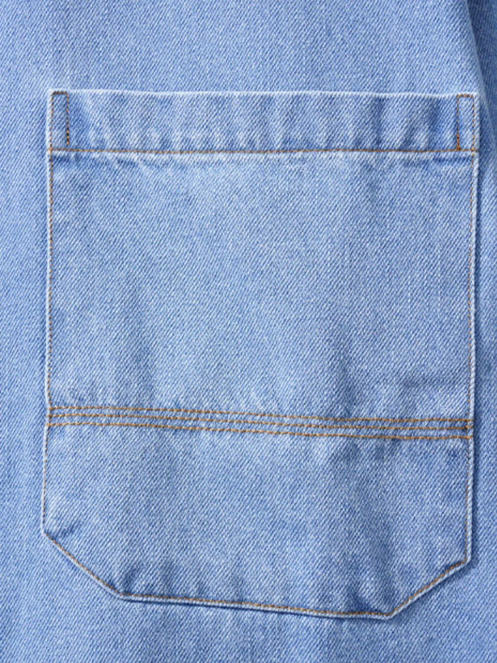 Men's Plus Size Button Up Long Sleeve Denim Shirt, image 8