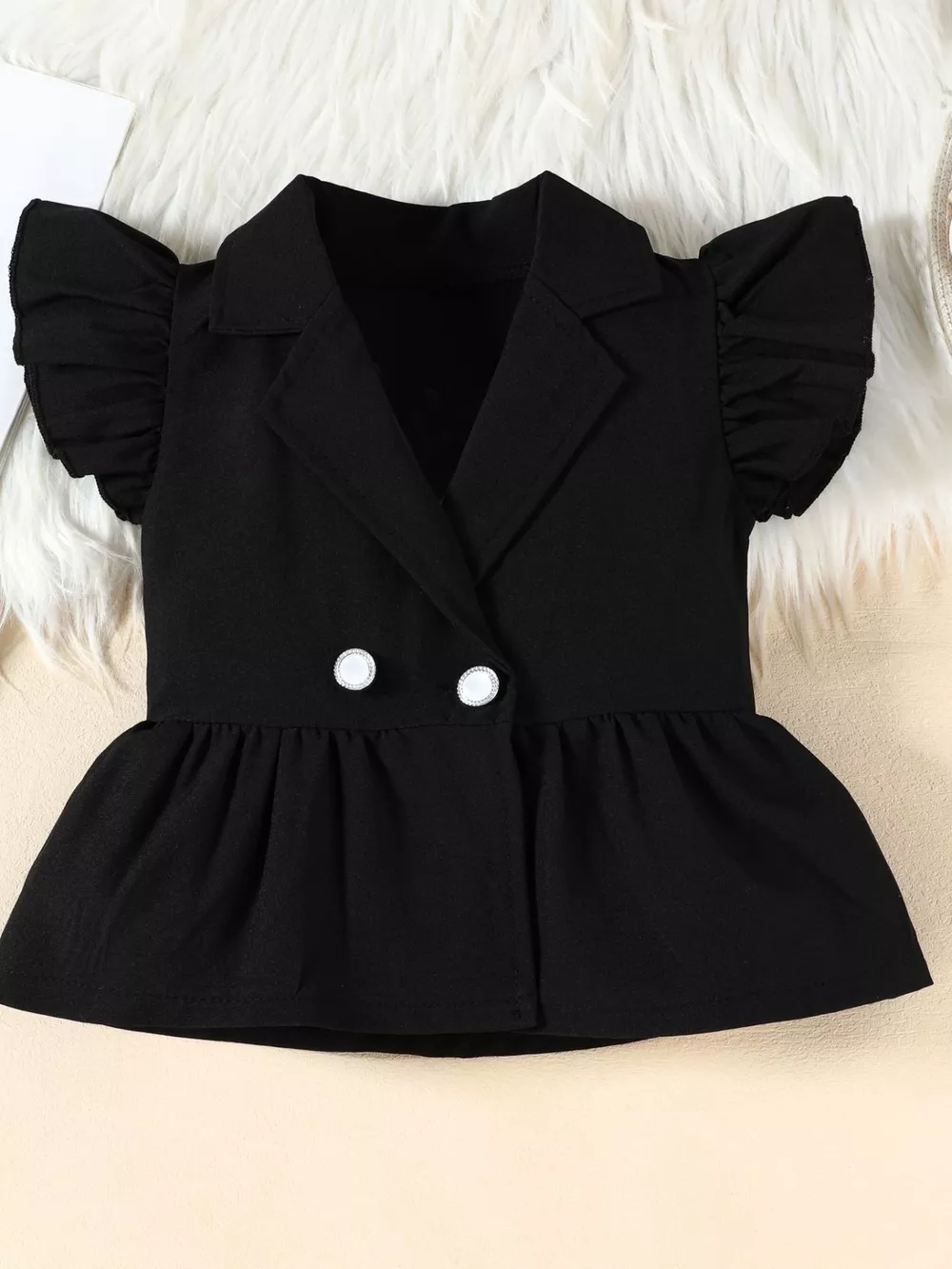 Children's Cami & Ruffle Sleeve Top & Wide Leg Pants Set, image 5