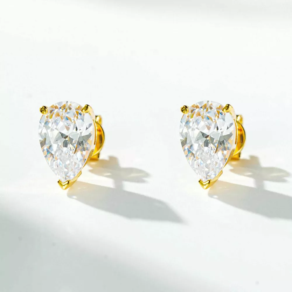 925 Sterling Silver Teardrop Stud Earrings, image 4