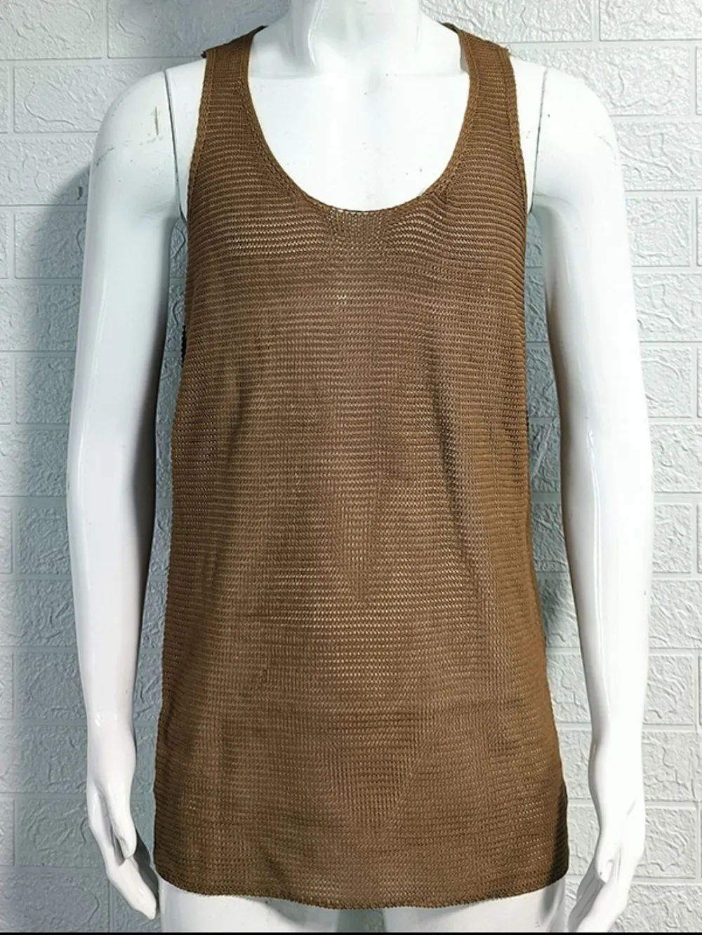 Men's Plus Size Scoop Neck Knit Tank, image 6