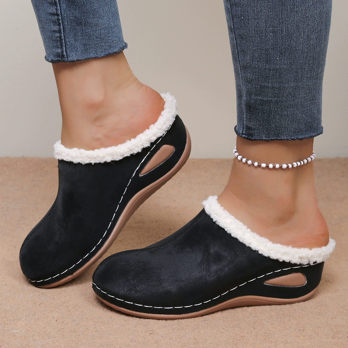 Plush Lined Wedge Slip-Ons, image 3