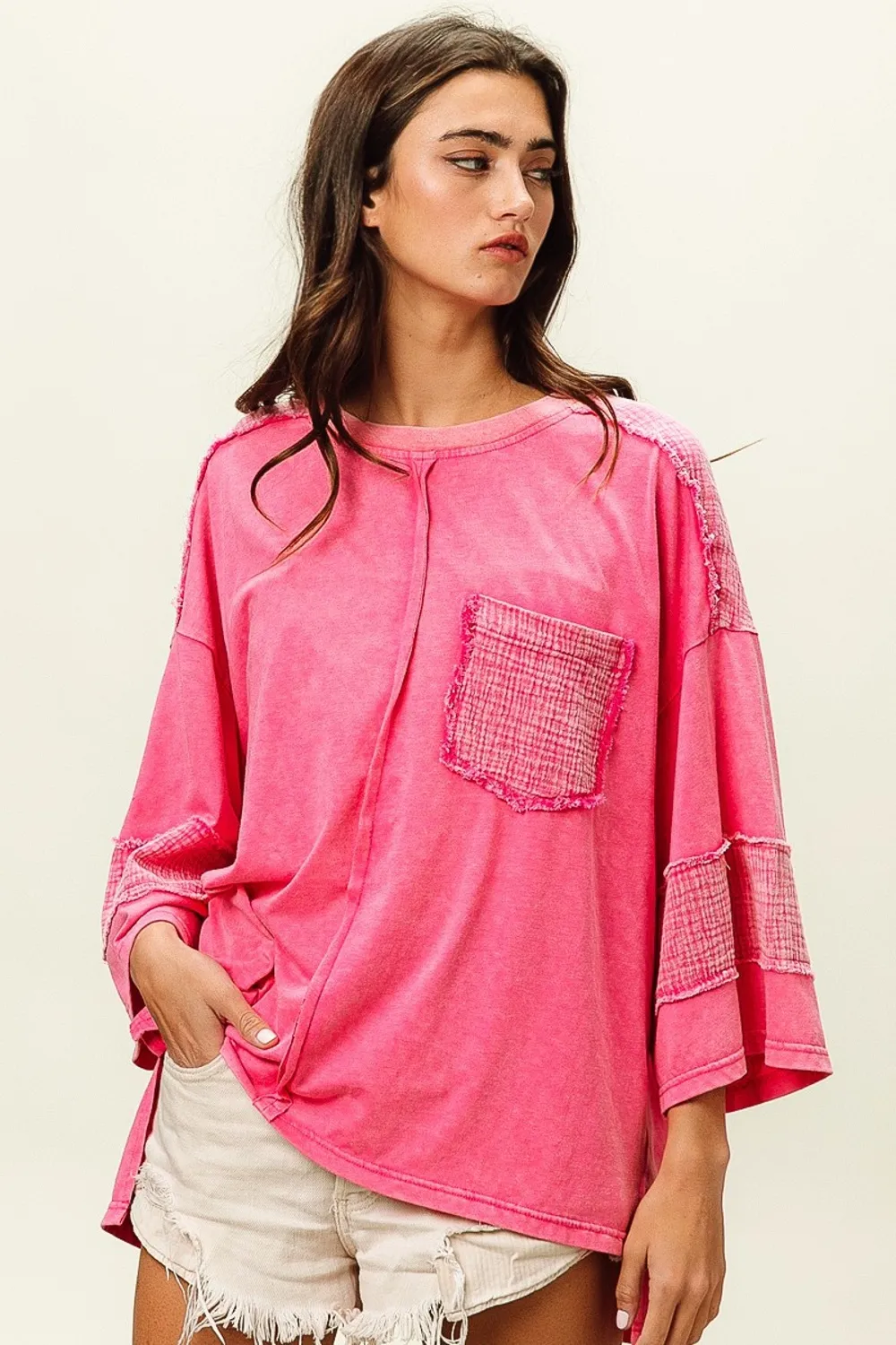 High-Low Washed T-Shirt, image 4