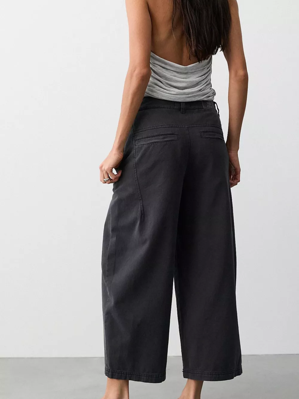 Christmas Outfit Wide-Leg Cropped Jeans, image 9