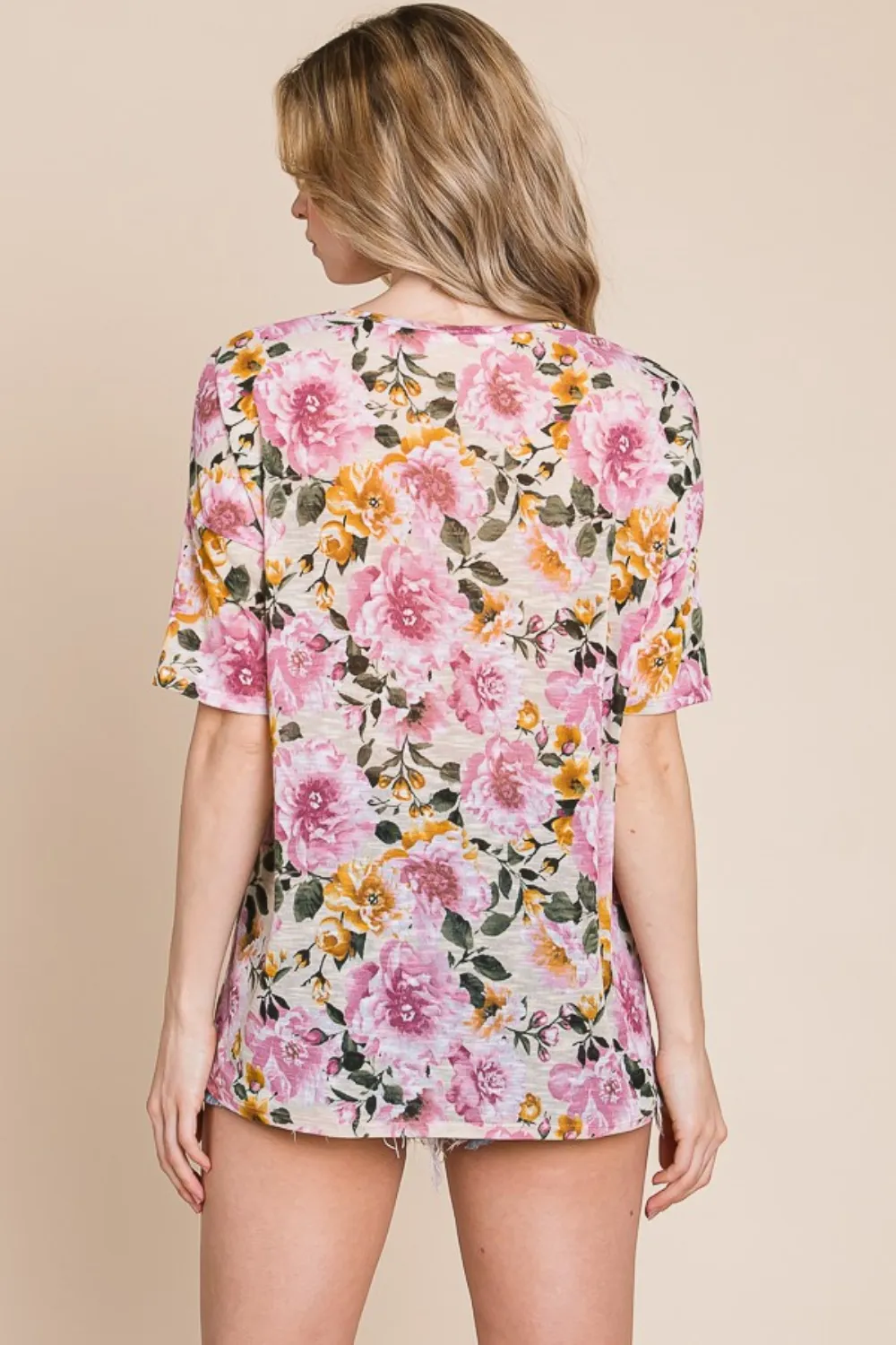 Floral Round Neck T-Shirt, image 2