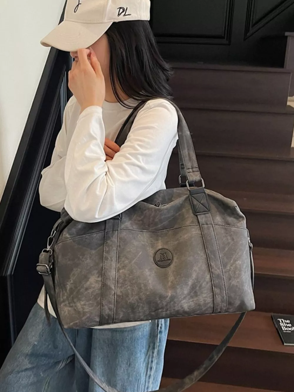 Vintage Washed Duffel Bag, image 2