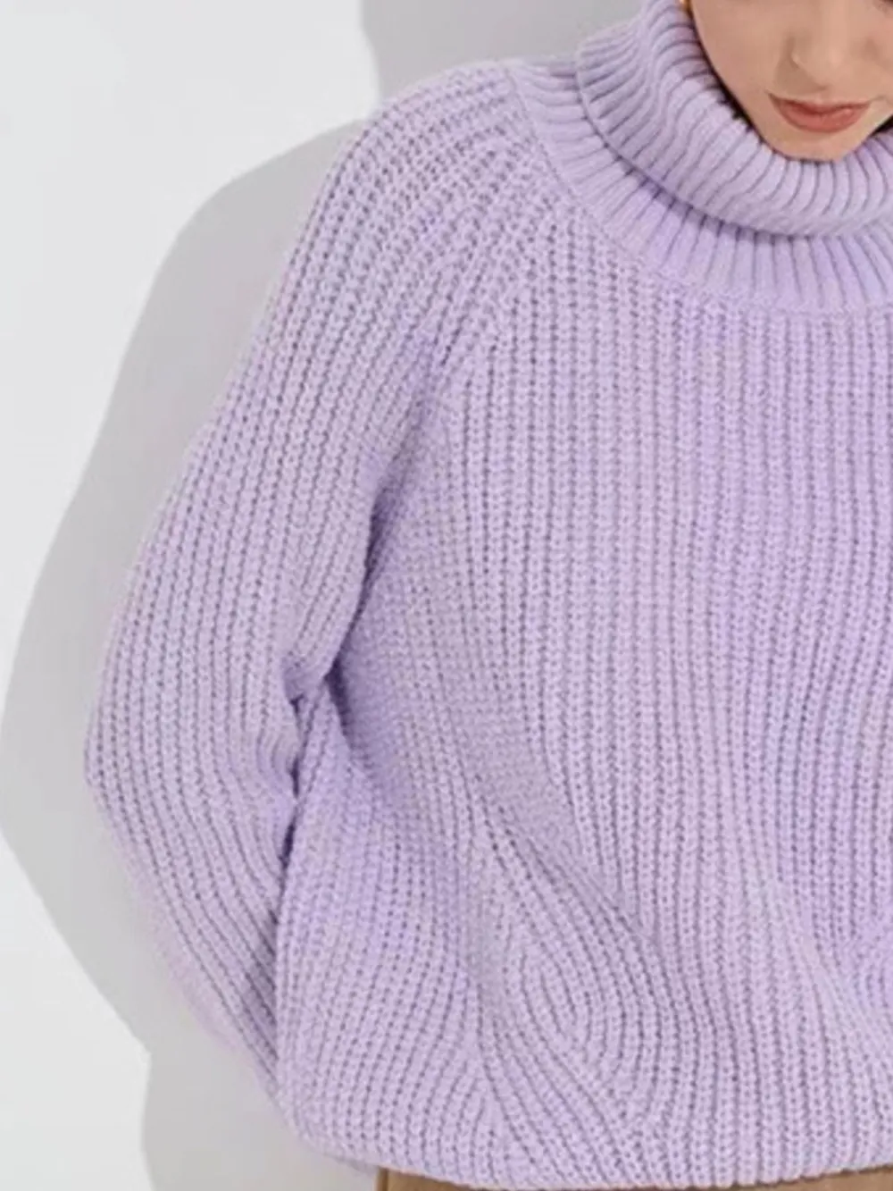 Turtleneck Long Sleeve Sweater, image 9