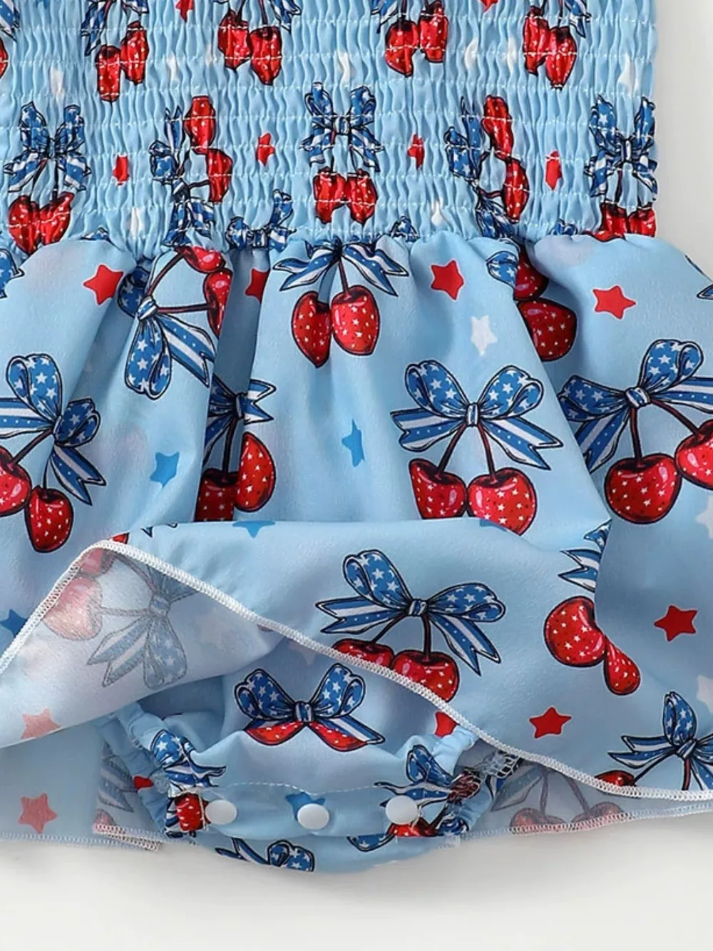 Children's Cherry Print Bodysuit Dress and Headband Set, image 3