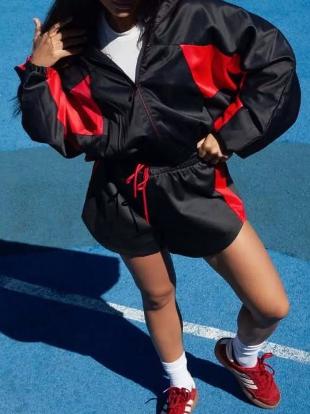 Zip Up Long Sleeve Outerwear and Shorts Set, image 21