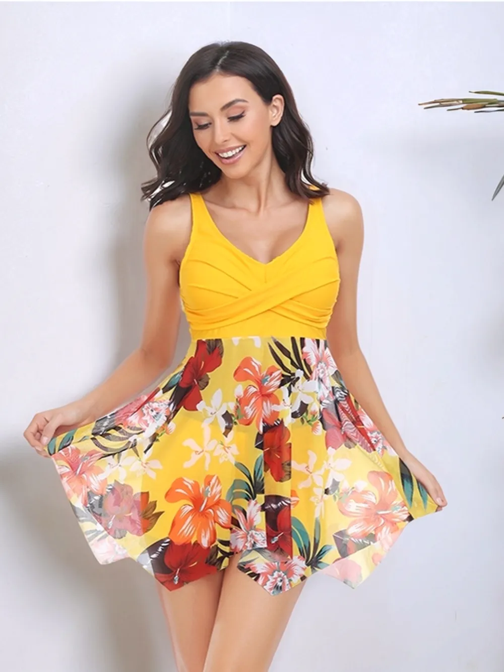 Printed Wide Strap Two-Piece Swim Set, image 11