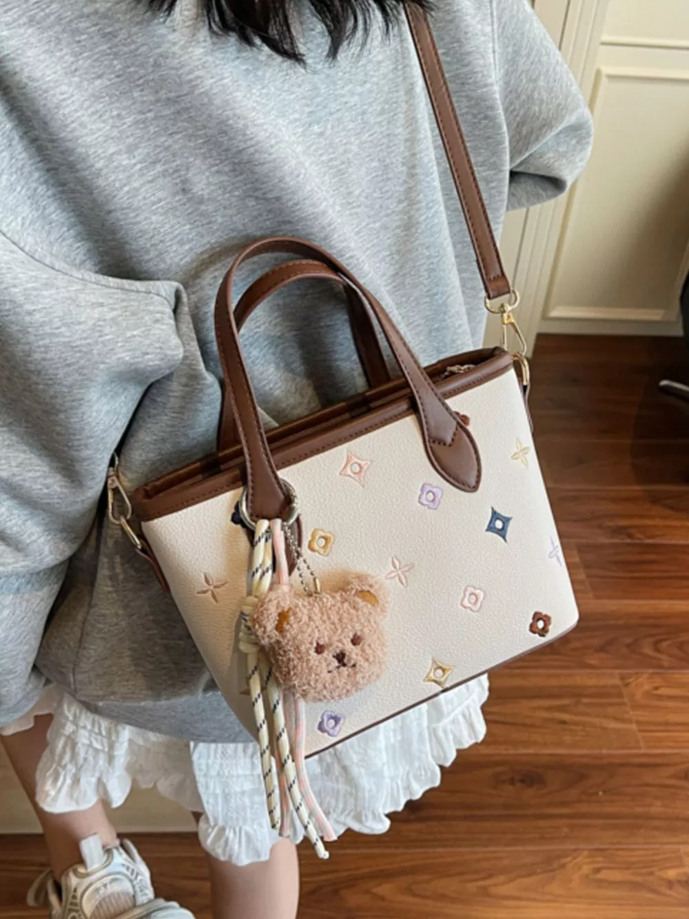 Embroidered Pattern Crossbody Bag, image 10