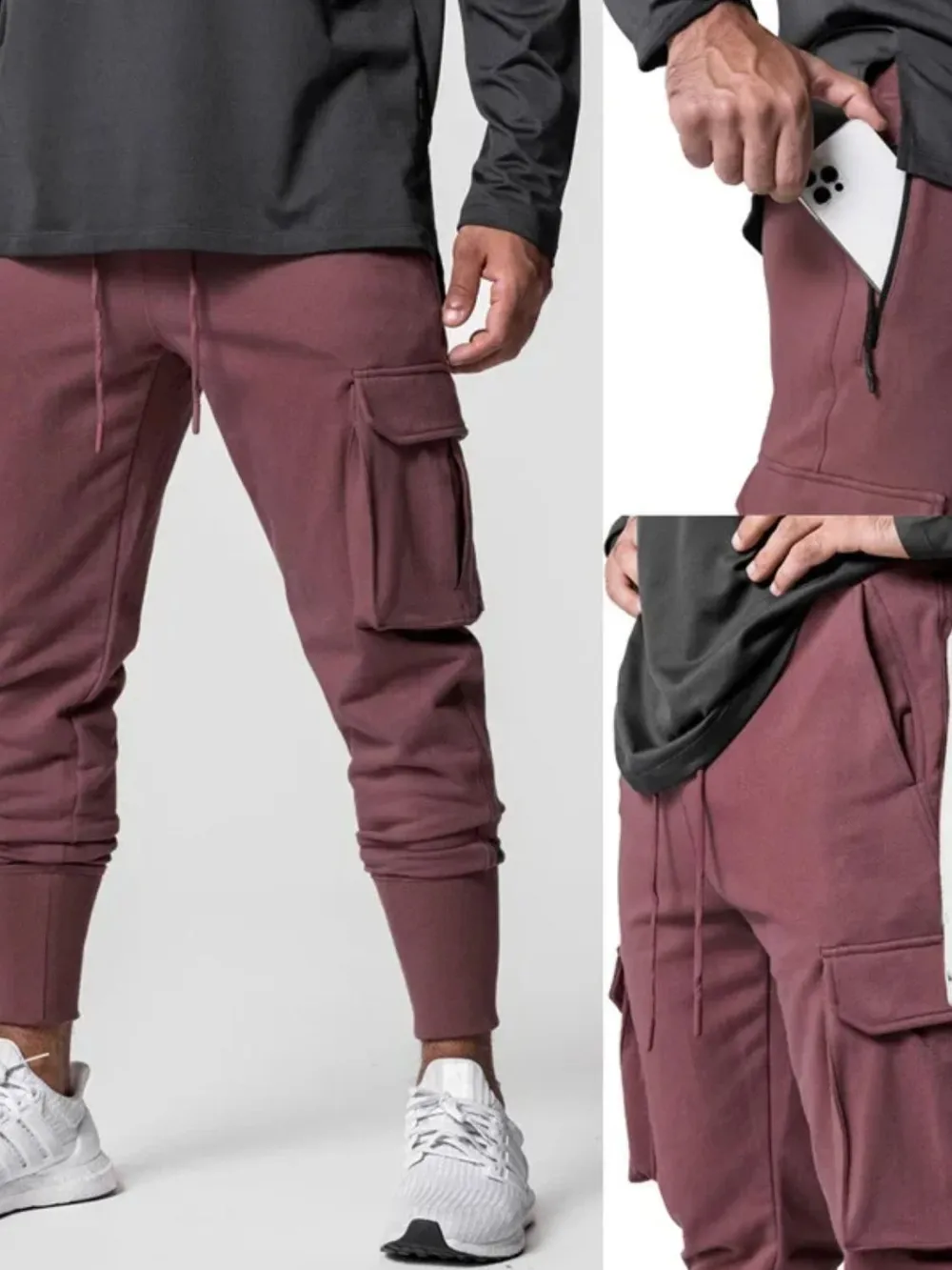 Men's Multi-Pockets Cargo Jogger Pants, image 2